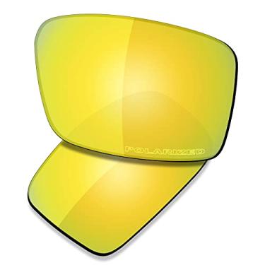 Imagem de SAUCER Lentes de substituição premium para óculos de sol Oakley Twitch High Defense - Ouro 24K polarizado