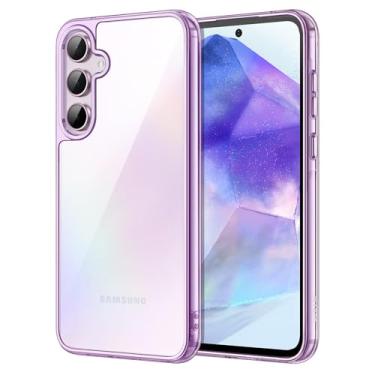 Imagem de JETech Capa para Samsung Galaxy A55 5G, Case Protetora Não Amarela à Prova de Choque, Capinha Parte Traseira do PC Rígida Anti-Riscos (Roxo)