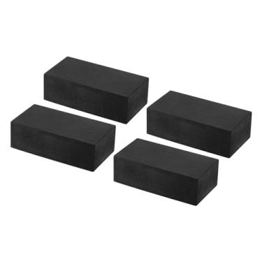 Imagem de PATIKIL Almofadas antivibração de borracha, 4 peças de tapetes quadrados de isolamento de vibração 10 cm x 5 cm x 3 cm para ar condicionado HVAC, compressor de ar, lavadora e secadora, preta