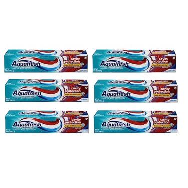 Imagem de Aquafresh Tubo de proteção cavidade fresca, 158 g (pacote com 6)