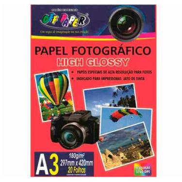 Imagem de Papel Fotográfico High Glossy A3 180G C/20Fls Off Paper - Off Paper In