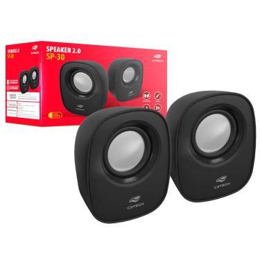 Imagem de Caixa de Som 2.0 C3Tech, P2 3,5mm, USB, 6W - SP-30BK