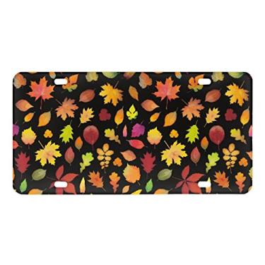 Imagem de GOSTONG Capa de placa de carro de impressão de folha de bordo decorativa de alumínio metal suporte de etiqueta de carro acessórios automotivos protetor universal para carros, caminhões, SUV, veículos, tamanho-30 x 16 centímetros