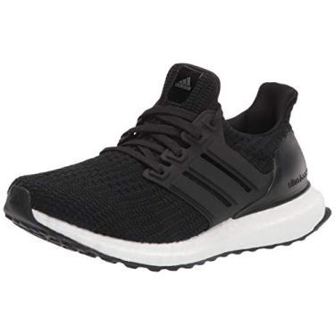 Imagem de adidas Tênis de corrida feminino Ultraboost DNA, Preto/Preto/Branco, 10.5