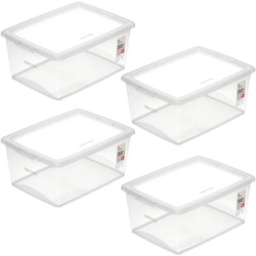 Imagem de Kit 4 Caixas Organizadoras 15L de Plástico com Tampa My Clos