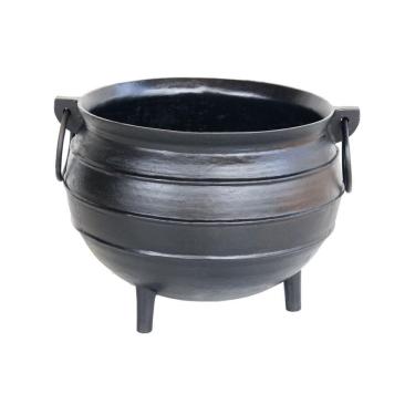 Imagem de Panelão Caldeirão Bruxa Tripé Ferro Fundido Preto 140l 66cm