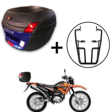 Imagem de Baú 34 litros Awa Proos com Bagageiro para XTZ 125 2002-2016, Azul
