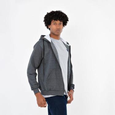 Imagem de Blusa Moletom Grosso C/ Touca e de Zipper C/ 40% De Desconto - Estilo 