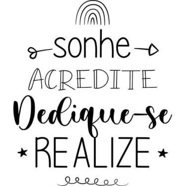 Imagem de Adesivo Decorativo De Parede Frase Sonhe, Acredite - Gaudesivos