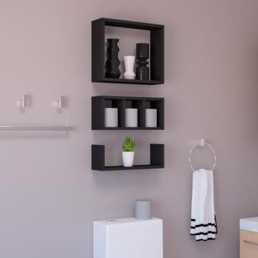 Imagem de Nicho 3 Prateleiras Organizador MDF Suporte Invisível Elegante - SignM