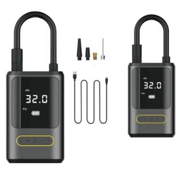 Imagem de Mini Compressor De Ar Digital Portátil Recarregável Usb Bico - New