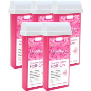 Imagem de Kit 5 Refil Cera Depilatoria Corporal Profissional Depilação Roll On D