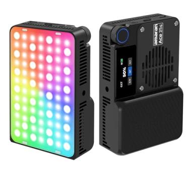 Imagem de Amaran Luz LED Ace 25c Pocket RGBWW, Modo Boost até 32W, Mini Luz de Vídeo Colorida (2.300-10.000K), 1.171 Lux@1m a 5.600K, 4500mAh Bateria com PD Carregamento Rápido para Criadores Móveis (Carvão)