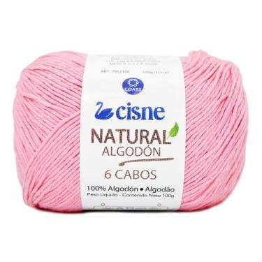 Imagem de Linha Cisne Natural Algodón 6 Cabos 100g, 25 Coral