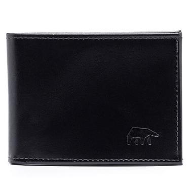 Imagem de Carteira Masculina Slim Rucksack Couro Cédulas/Cartão 008, Preto, Únic