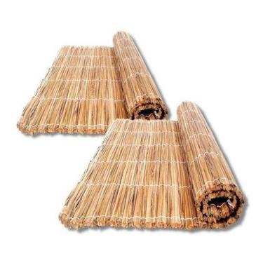 Imagem de Kit 2 Esteiras Palha Taboa 1,7x1,0m Pergolado Forro Tapete