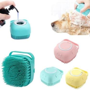 Imagem de Esponja esfregão banho dog pets Dispenser shampoo cor variada - ZEM