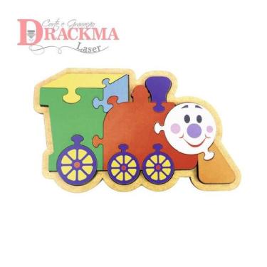 Imagem de Quebra Cabeça, Infantil, Educativo, Pedagógico, Trem - Drackma