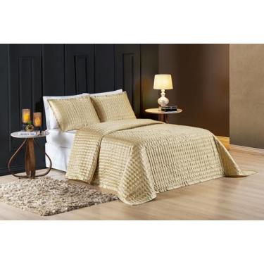 Imagem de Cobre Leito Casal Queen Shine Charmousse 3Pçs Varias Cores Prata, Palh