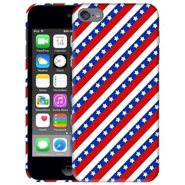 Imagem de SM Cases Capa para iPod Touch 7, capa para iPod Touch 6, capa para iPod Touch 5 - design padrão de bandeira dos EUA impresso em 3D capa de plástico rígido para iPod Touch 7/6 / 5.