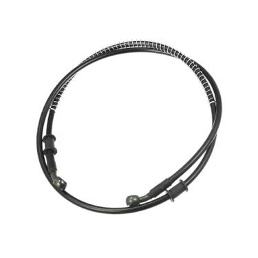 Imagem de Partuto 130 cm 130 cm 10 mm 28 graus motocicleta trançado freio embreagem mangueiras de óleo linha de embreagem acelerador linha de gás tubo de combustível preto para quadriciclo para substituição de