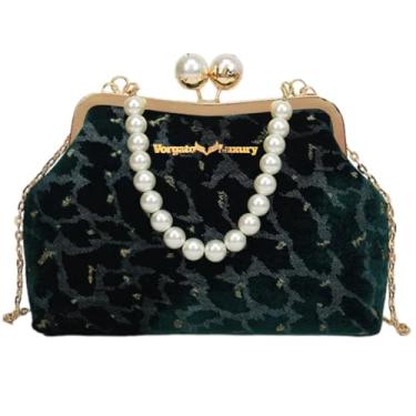 Imagem de Vorgato Luxury - Bolsas clutch para mulheres - Bolsas de noite para mulheres formais - Bolsas clutch extravagantes para mulheres, Verde com pérolas