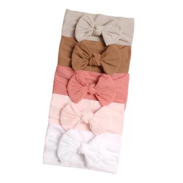 Imagem de Laços de Cabelo Bebê Turbante Bebê Lacinhos de Bebê Kit c/5 - Castelo 
