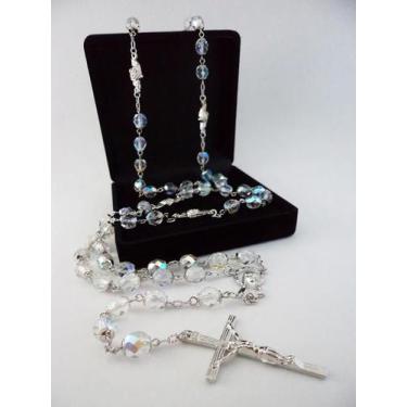 Imagem de Terço cristal tcheco jablonex furta cor 8mm - p.n. rosas - níquel free