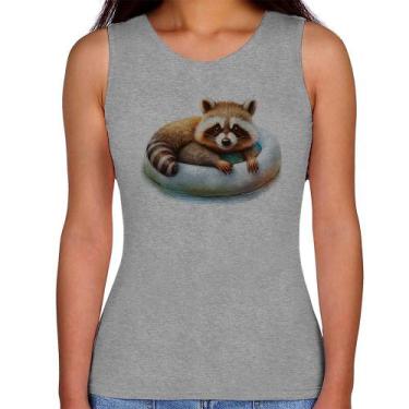 Imagem de Regata Feminina Panda Vermelho Relaxando Na Piscina - Foca na Moda, Ci