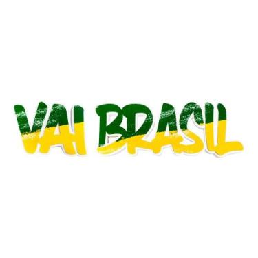 Imagem de Enfeite Letreiro Vai Brasil Copa do Mundo 56x14cm - 01 unid - Não info