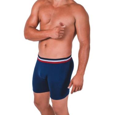 Imagem de Kit C/10 Boxer Algodao Long Leg Cueca Masculino Box Confortavel - Boxe