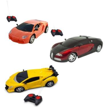 Imagem de kit de Carrinho de Controle Remoto 1:18 Com Luz de Farol nas Cores Ama