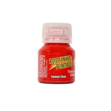 Imagem de Tinta liquida p/ pintura facial 35 ml  Rostinho Pintado, VERMELHA