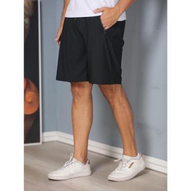 Imagem de Bermudas Pretas Dry Fit de Alto Padrão Premium Casual Academia e Trein