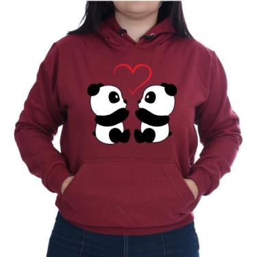 Imagem de Blusa Moletom Feminino Canguru Flanelado Casual 2 Panda - Markelly, Bo