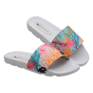 Imagem de Sandália Chinelo Feminino Slide Papete - Grife Muritalle, Flamingo flo