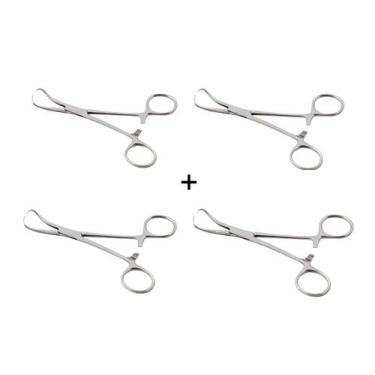 Imagem de Kit com 4 Pinças Backhaus 13cm - CICARELLI