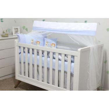 Imagem de Kit de Berço Encanto 07 Peças - Bebê & Enxoval, Zoo Azul