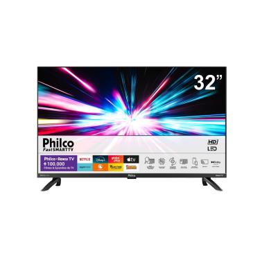 Imagem de Smart TV 32" Philco HD DLED PTV32G7PR2CGB com Sistema Operacional Roku TV, Processador Quad Core, HDMI e Dolby Audio