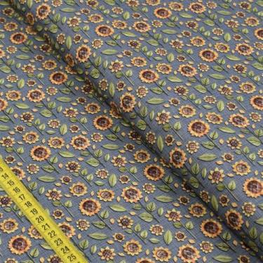 Imagem de Tecido Estampado para Patchwork - Faça Você Mesmo : Mini Girassóis (0,