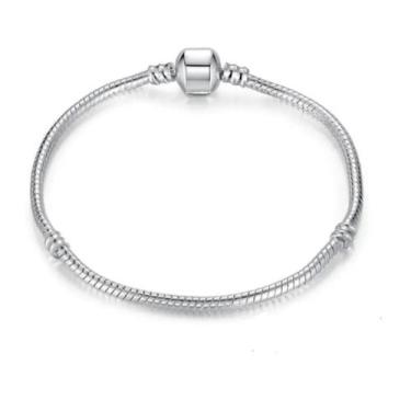 Imagem de Pulseira com Berloques de Banho de Prata  17 cm - JMH-Sets