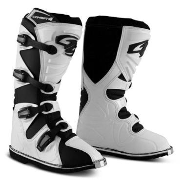 Imagem de Bota Motocross Enduro Trilha Pro Tork Combat 4 Off Road, Preto, Branco