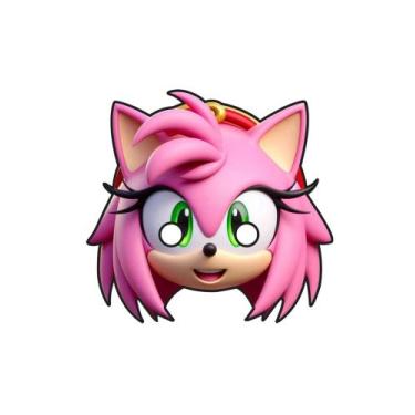 Imagem de Máscara Infantil Realista Da Amy Rose Filme Sônic - SGB MODAS