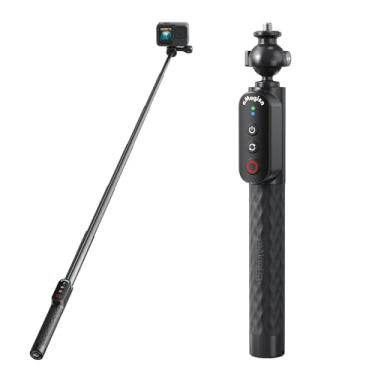 Imagem de Aovee Vara de selfie de controle remoto para Insta360, GoPro e câmera DJI (bola de 1/4)