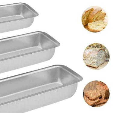 Imagem de Conjunto de Formas para Pães com 03 Peças Em Alumínio - Nacional