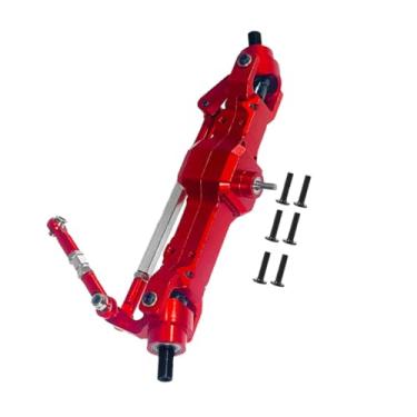Imagem de YIJU Eixo dianteiro do veículo rc conjunto acessórios diy accs substituir peças eixo da ponte dianteira rc eixo dianteiro do carro para caminhão rastreador, Vermelho