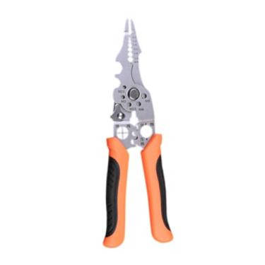 Imagem de Generic Cortador de descascador de fio portátil de aço alto carbono ergonômico eletricista aperto confortável ferramenta de descascamento de fio friso divisão, Laranja
