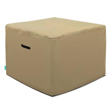 Imagem de Tarra Home Capa de mesa quadrada universal para pátio ao ar livre, 213 cm L x 96 cm P x 89 cm A, Presidium Tan