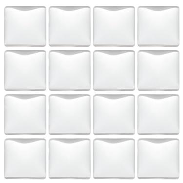 Imagem de PATIKIL 36 peças de vidro transparente cabochão quadrado cúpula de vidro telhas para fazer joias com pingente de foto, transparente, 10x10mm, Vidro, /