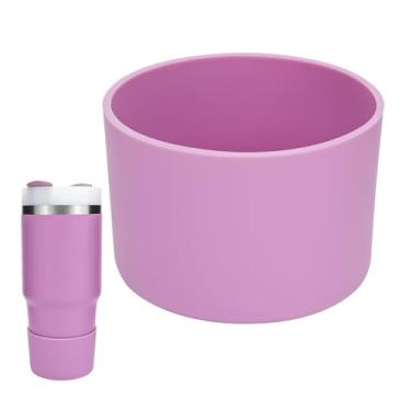 Imagem de kapiado Bota para copos Stanley de 400 ml, bota de silicone para Stanley Quencher 400 ml, acessório protetor inferior para copo Stanley de 400 ml (Lilás, 400 g)